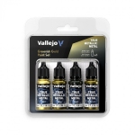 Vallejo 77267 - Farb-Set, TMM Gründ-Gold (4 x 18 ml)